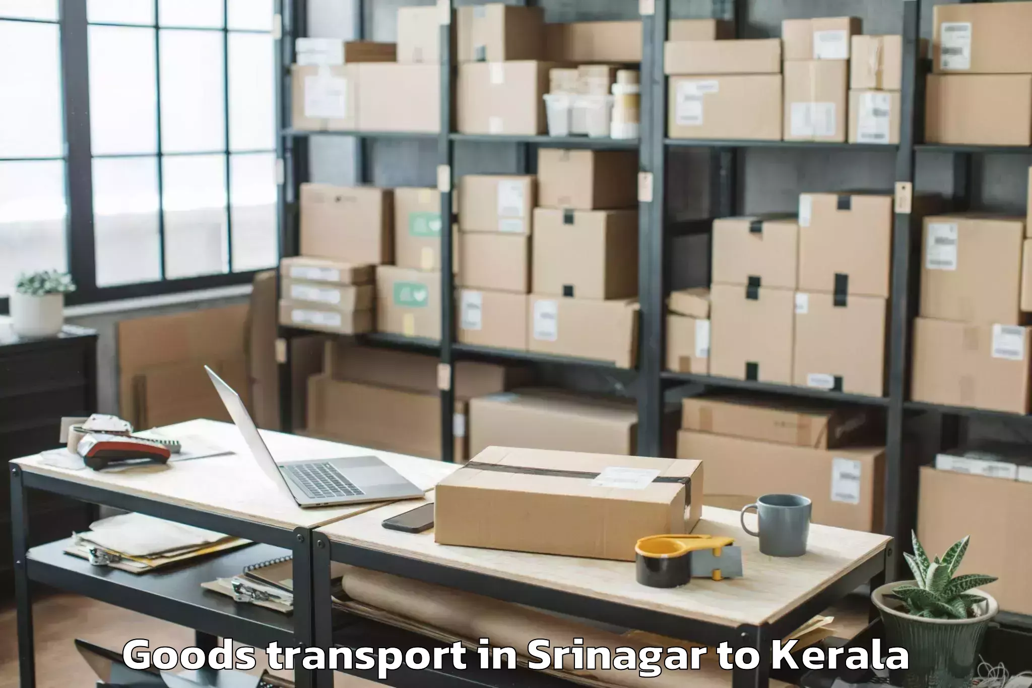 Top Srinagar to Lulu Mall Kochi Goods Transport Available